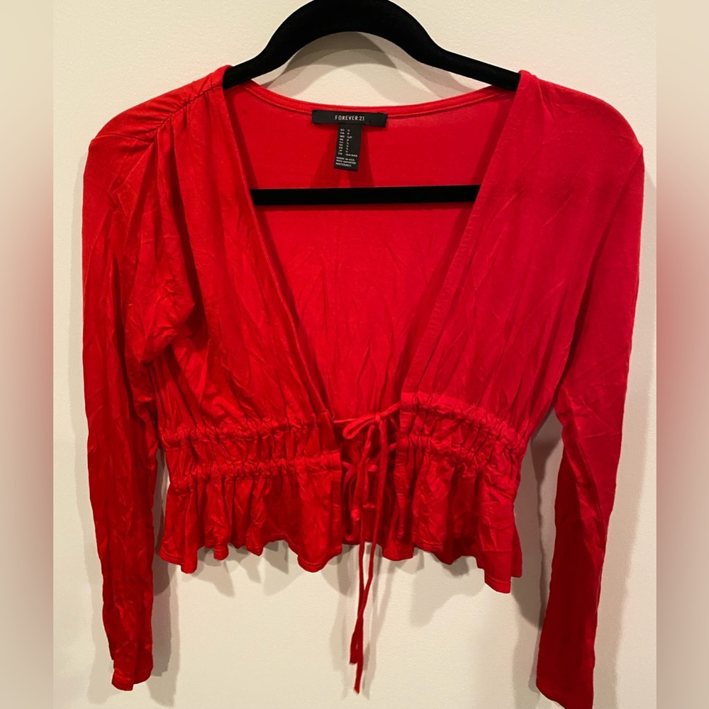 Forever 21 Red Long Sleeve top